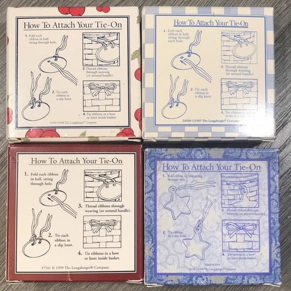 Lot of 5 Longaberger Items Including Rare New Notepad & 4 Ceramic Tie-Ons - Picture 10 of 10